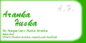 aranka huska business card